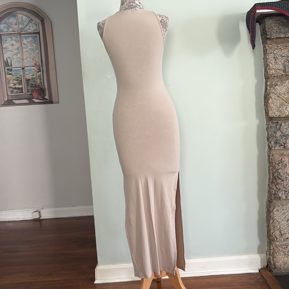 Sophie Rue Tan Cut Out Ruched Bodycon Dress - Picture 3 of 12